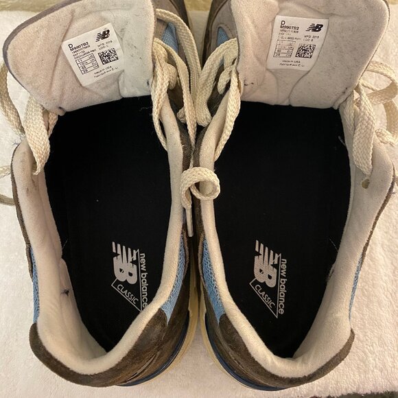 GUC New Balance Men Brown Blue Color Way 990v2 Made in USA Sneakers Size 11 - Picture 8 of 9